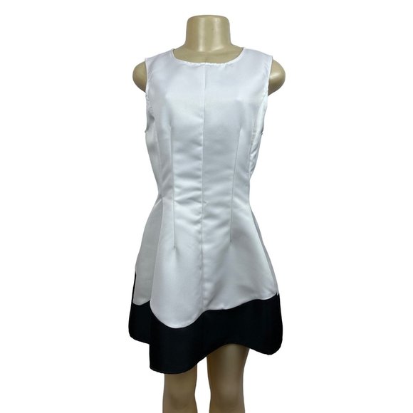 AX Women’s Black and White Knee Hiigh Dress Sz 12 - Picture 1 of 8